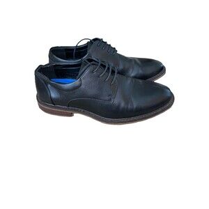 Mens Black Dress Shoes Hugo Vitelli Size 9.5 Great Condition Lace Up
